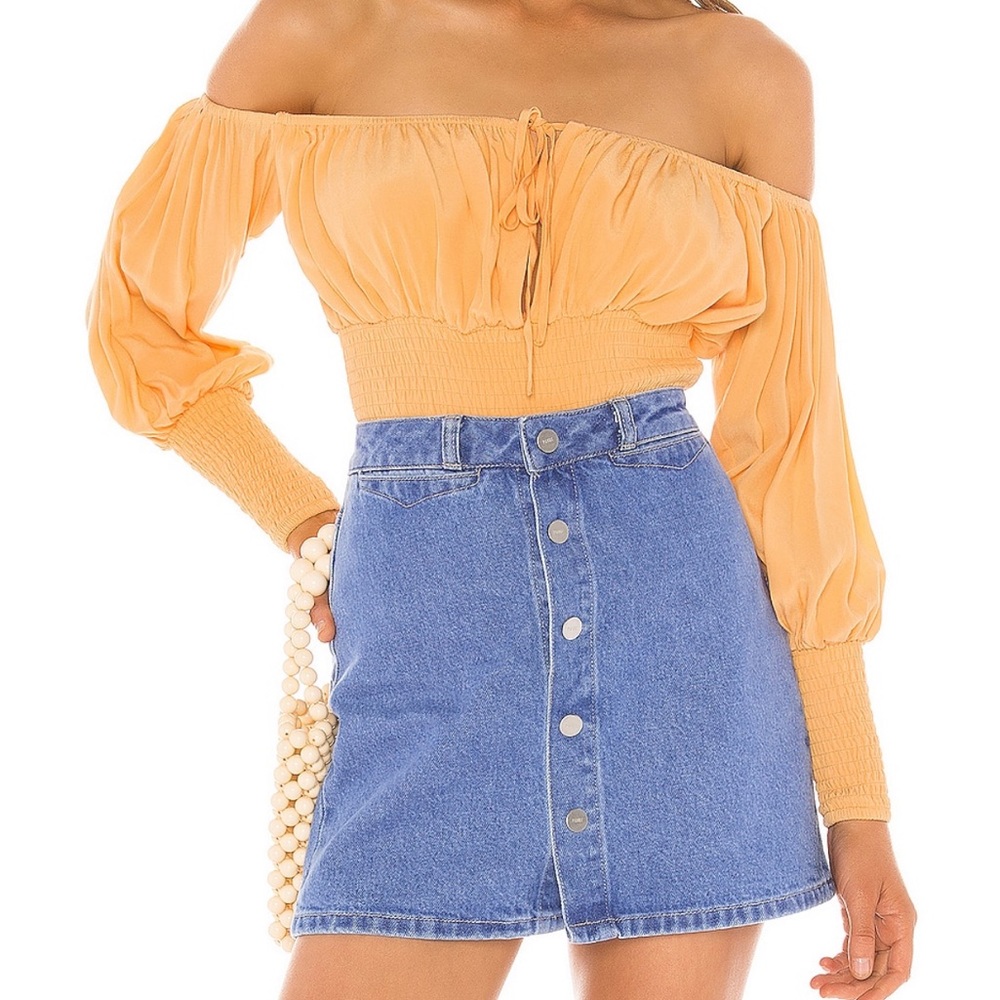 NWT Revolve Lovers + Friends Women's Tangerine Orange Walter Top - size S